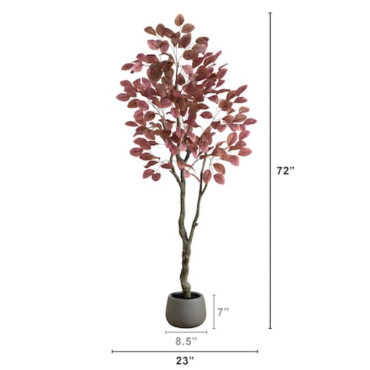 6ft. Artificial Autumn Dogwood Fall Tree in Decorative Planter